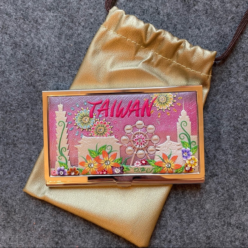 Handmade Taiwanese Business Card Holder; Polymer Clay; Artisan